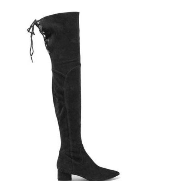 Sigerson Morrison ZETAN Suede Over the Knee Thigh High Lace Up Suede Boots 9.5 - Picture 1 of 3